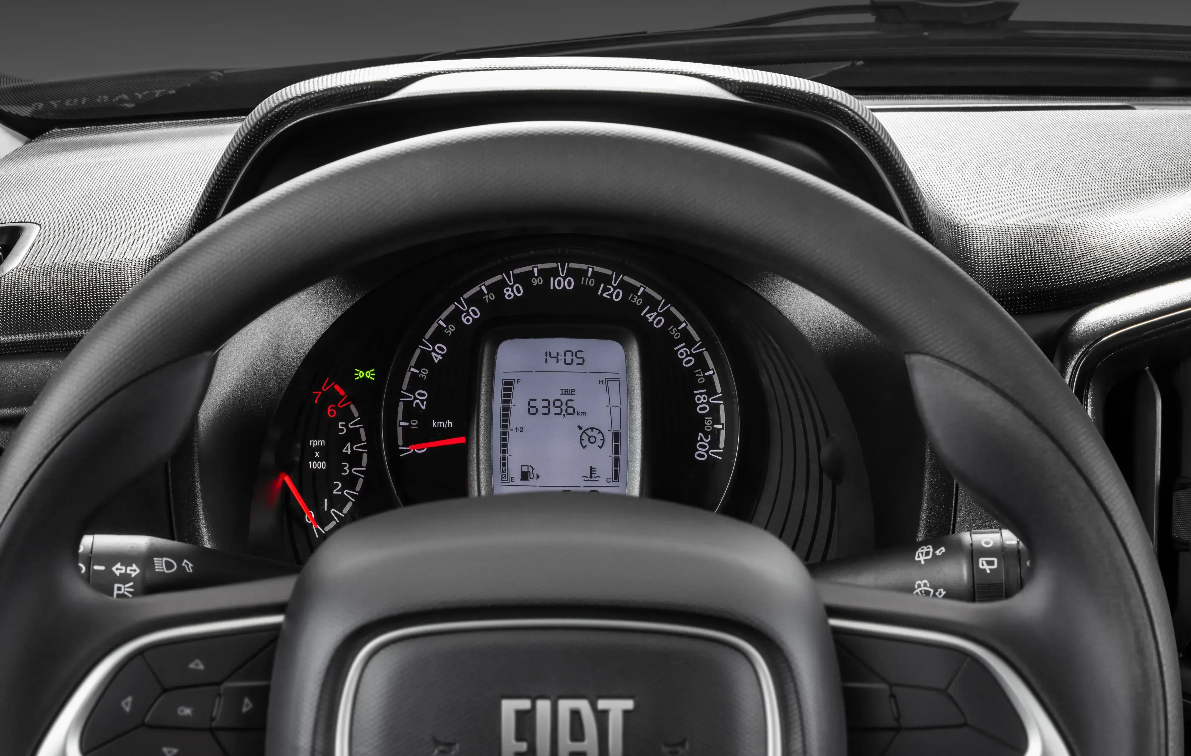 Indicador de economia de combustível do Fiat Mobi, ressaltando eficiência e baixo consumo.