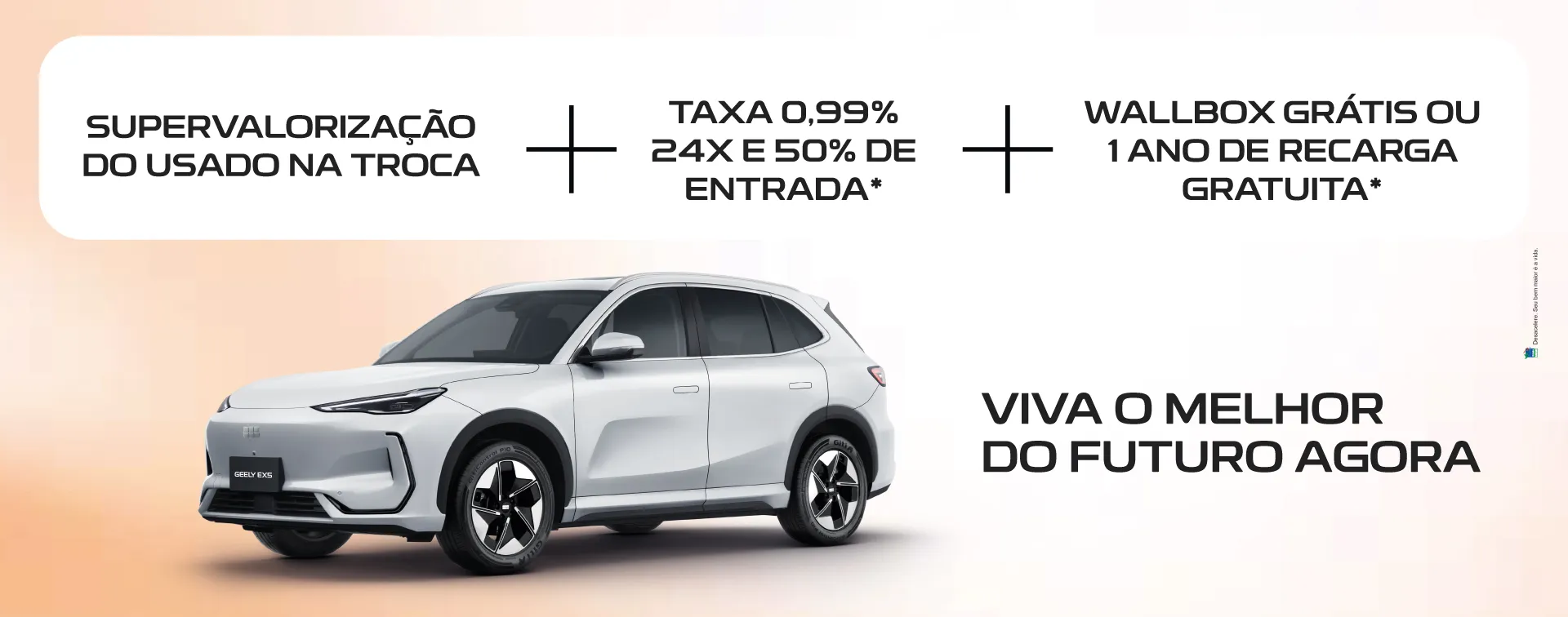 “Fachada moderna da nova unidade da concessionária Dealer Geely ao entardecer, com reflexo do pôr do sol nas amplas janelas espelhadas. Em destaque, o texto ‘Conheça nossa unidade – A Dealer Geely chegou’, acompanhado do logotipo da Geely Dealer no canto inferior direito.