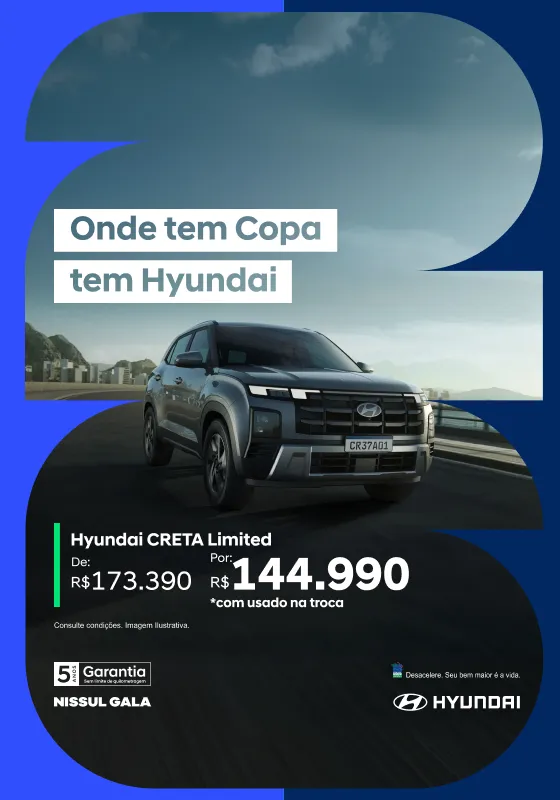 Garanta hoje a melhor oferta Hyundai CRETA Limited