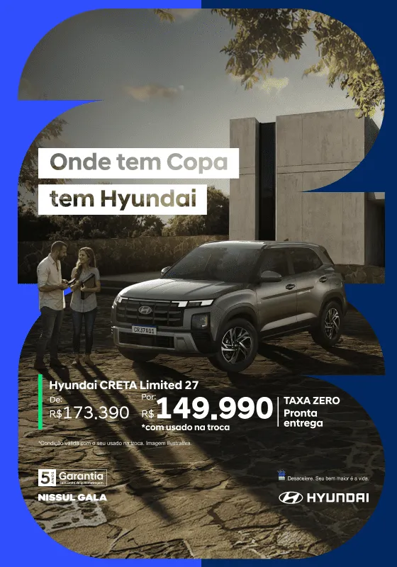 Garanta hoje a melhor oferta Hyundai CRETA Limited