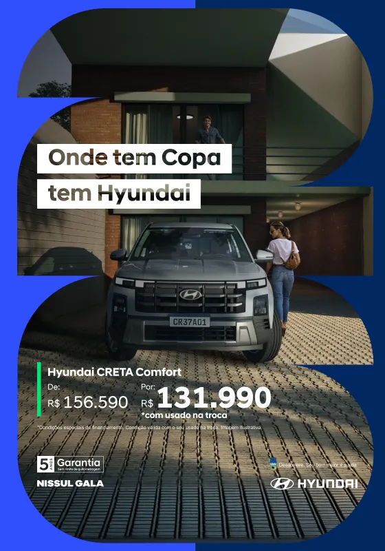 Garanta hoje a melhor oferta Hyundai CRETA Comfort