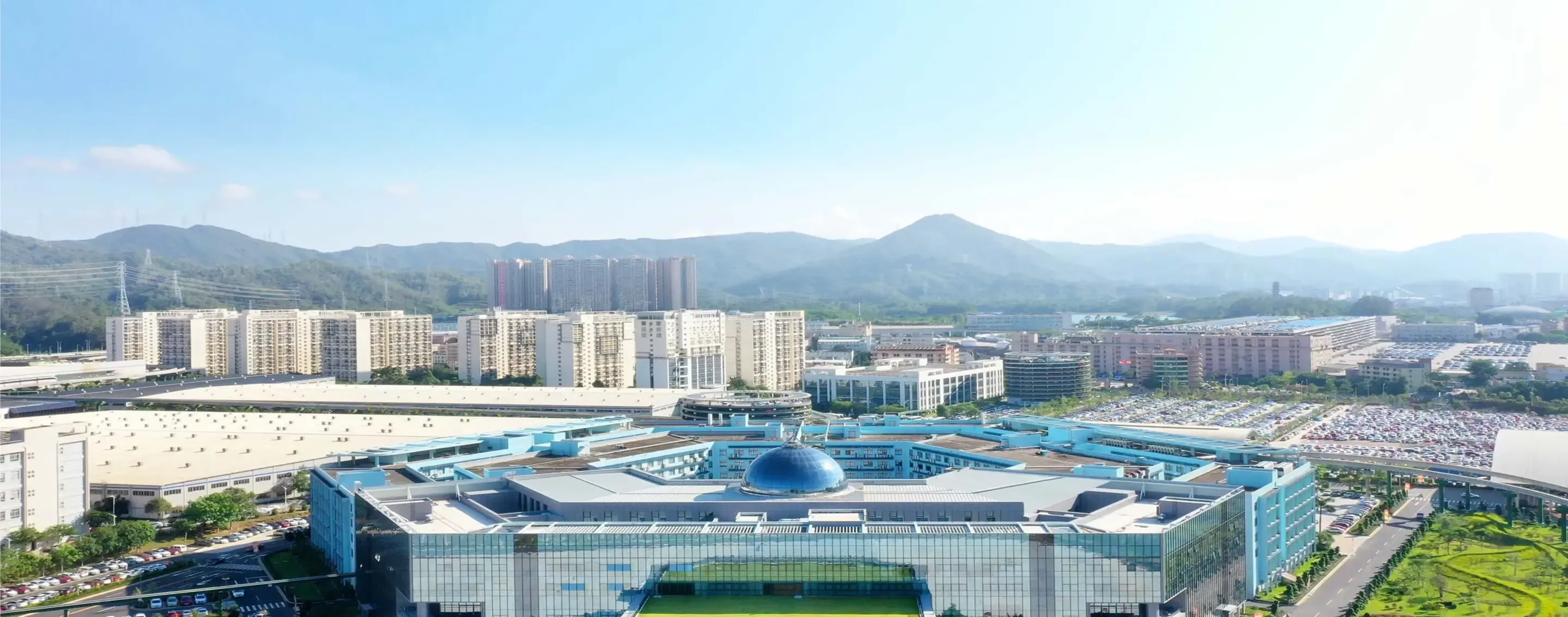 Sede BYD visão panorâmica.