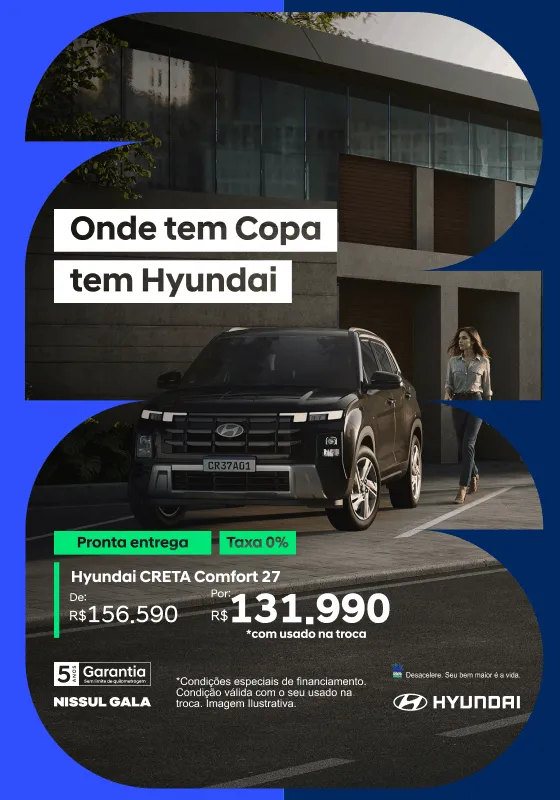 Garanta hoje a melhor oferta Hyundai CRETA Comfort