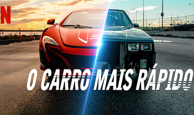 Montagem de cenas de séries de carros famosos da Netflix.