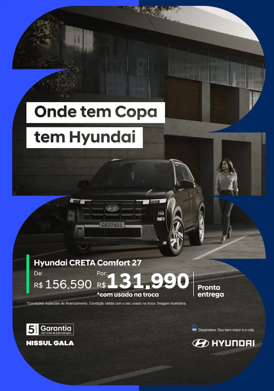 Garanta hoje a melhor oferta Hyundai CRETA Comfort