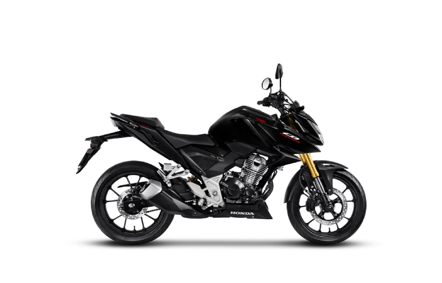 Honda CB300F Twister preta, vista lateral