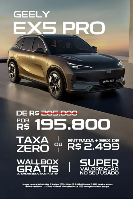 Geely EX5 Pro com condições exclusivas