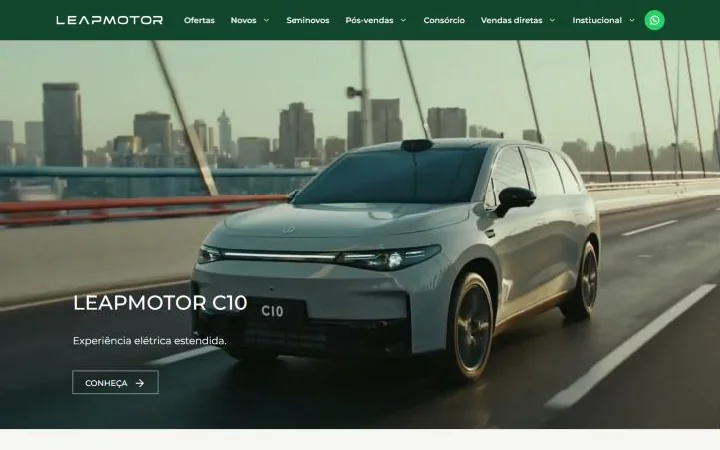 Capa do template Showroom Digital Leapmotor