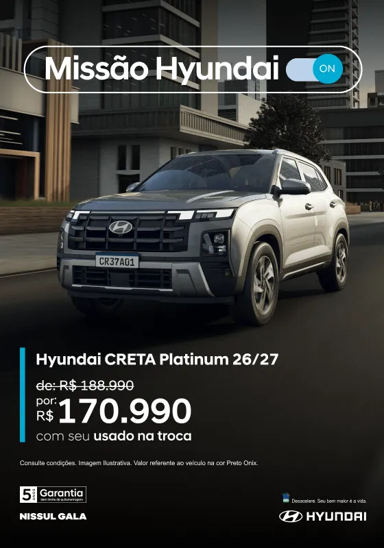 Garanta hoje a melhor oferta Hyundai HB20 Limited