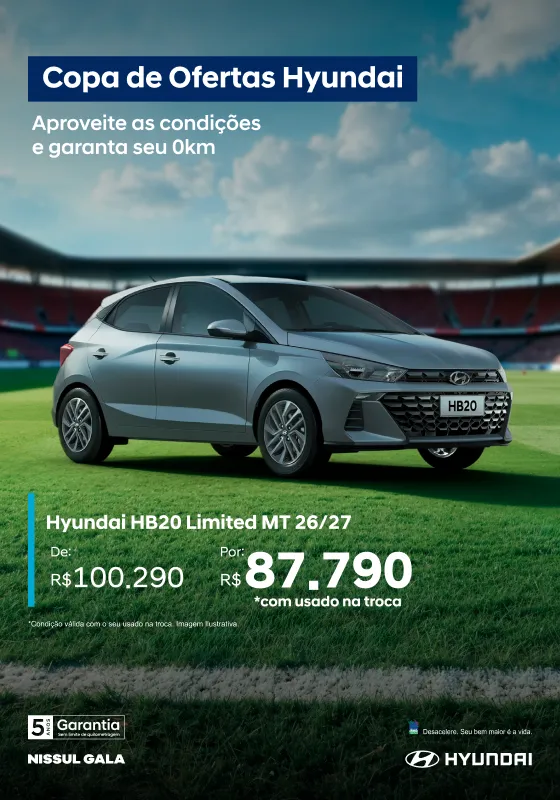 Garanta hoje a melhor oferta Hyundai HB20 Limited