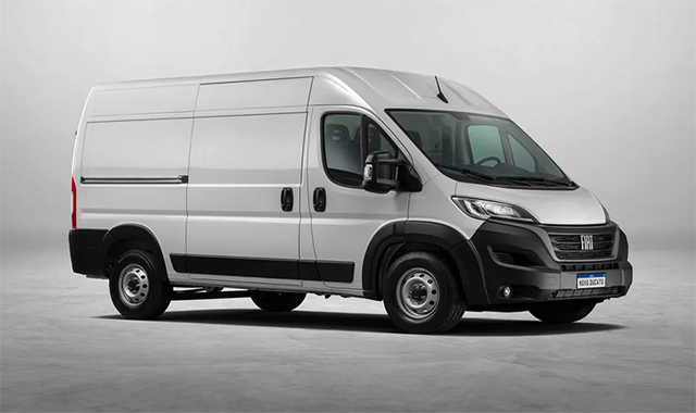Imagem conceitual da nova van Fiat Ducato híbrida da Stellantis