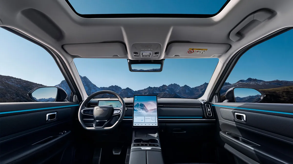 Interior black jaecoo 7