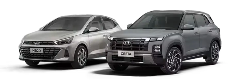 Carros Creta e HB20 Hyundai