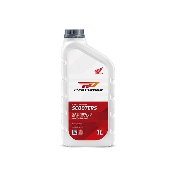 Frasco de 1 litro do Óleo Pro Honda 10W30 para scooters