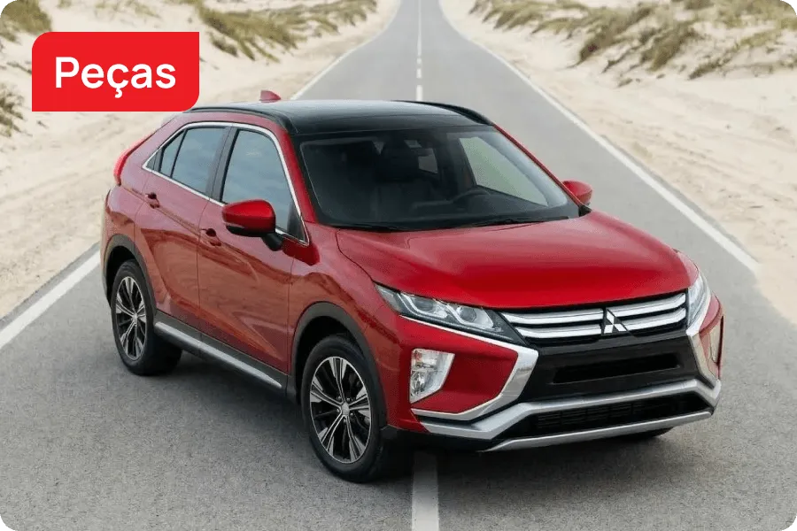 Carro vermelho Mitsubishi - Peças