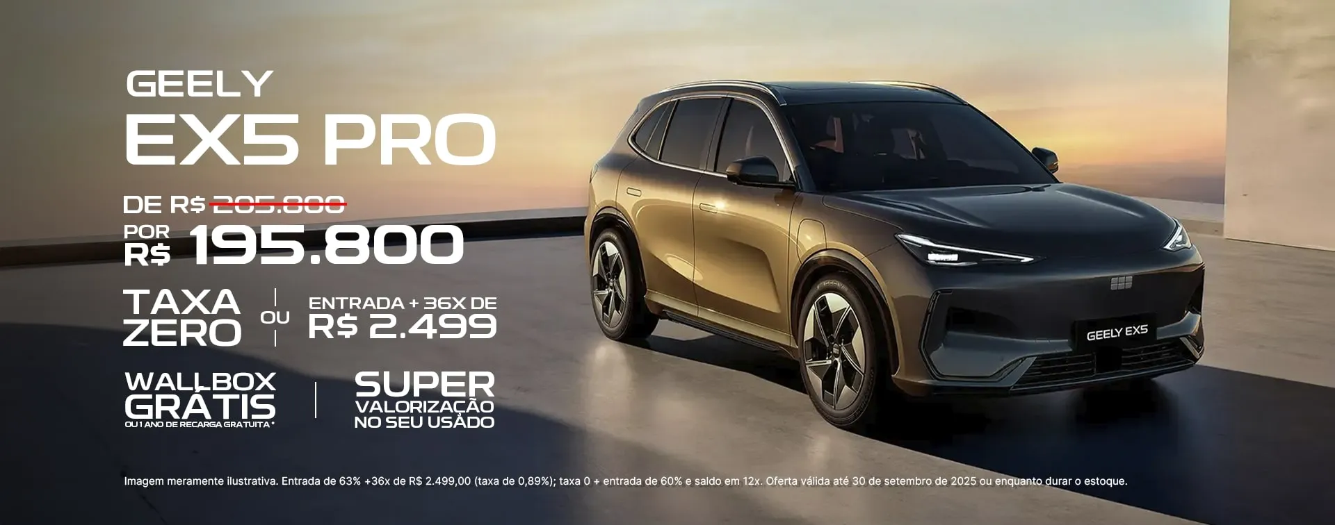 Geely EX5 Pro com condições exclusivas