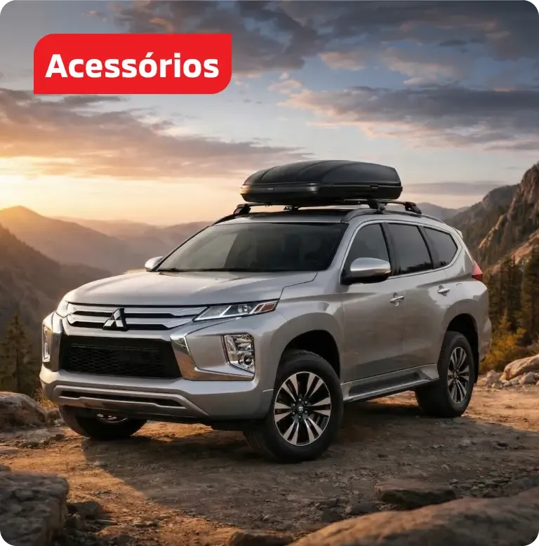 Mitsubishi Outlander com bagageiro de teto