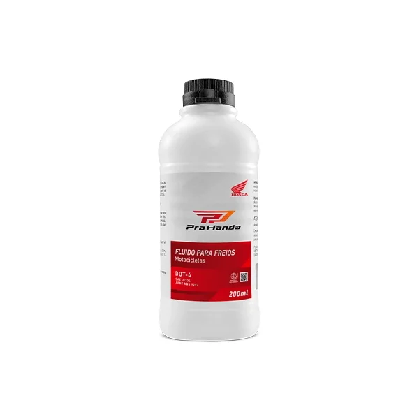 Frasco de 200 ml do Fluido Pro Honda DOT4 para freios