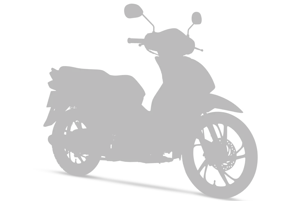 Fundo cinza com silhueta de moto