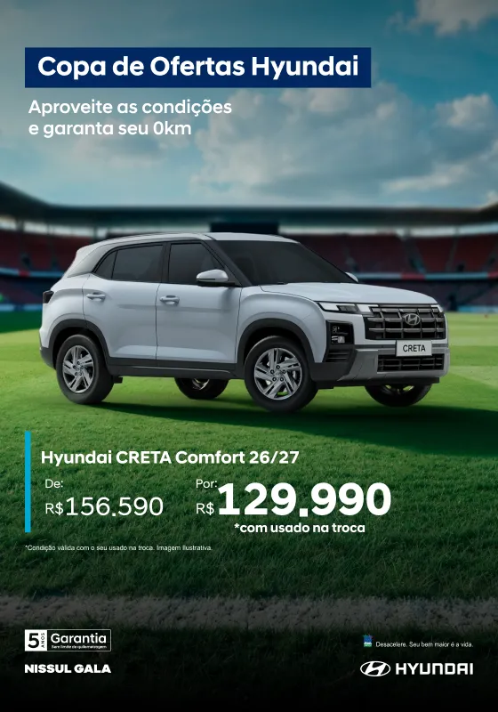 Garanta hoje a melhor oferta Hyundai CRETA Limited
