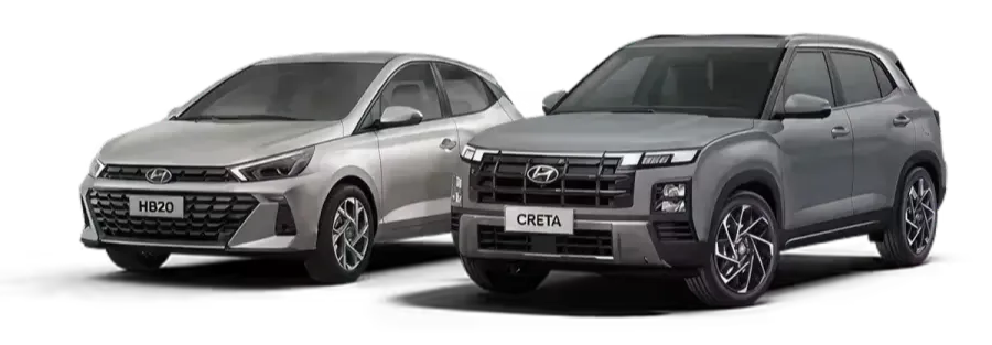 Carros Creta e HB20 Hyundai