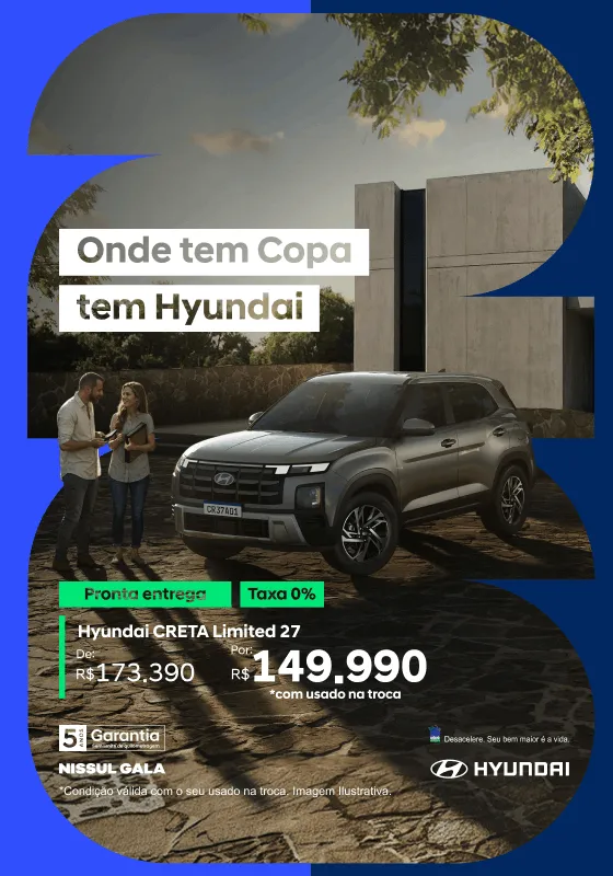 Garanta hoje a melhor oferta Hyundai CRETA Limited